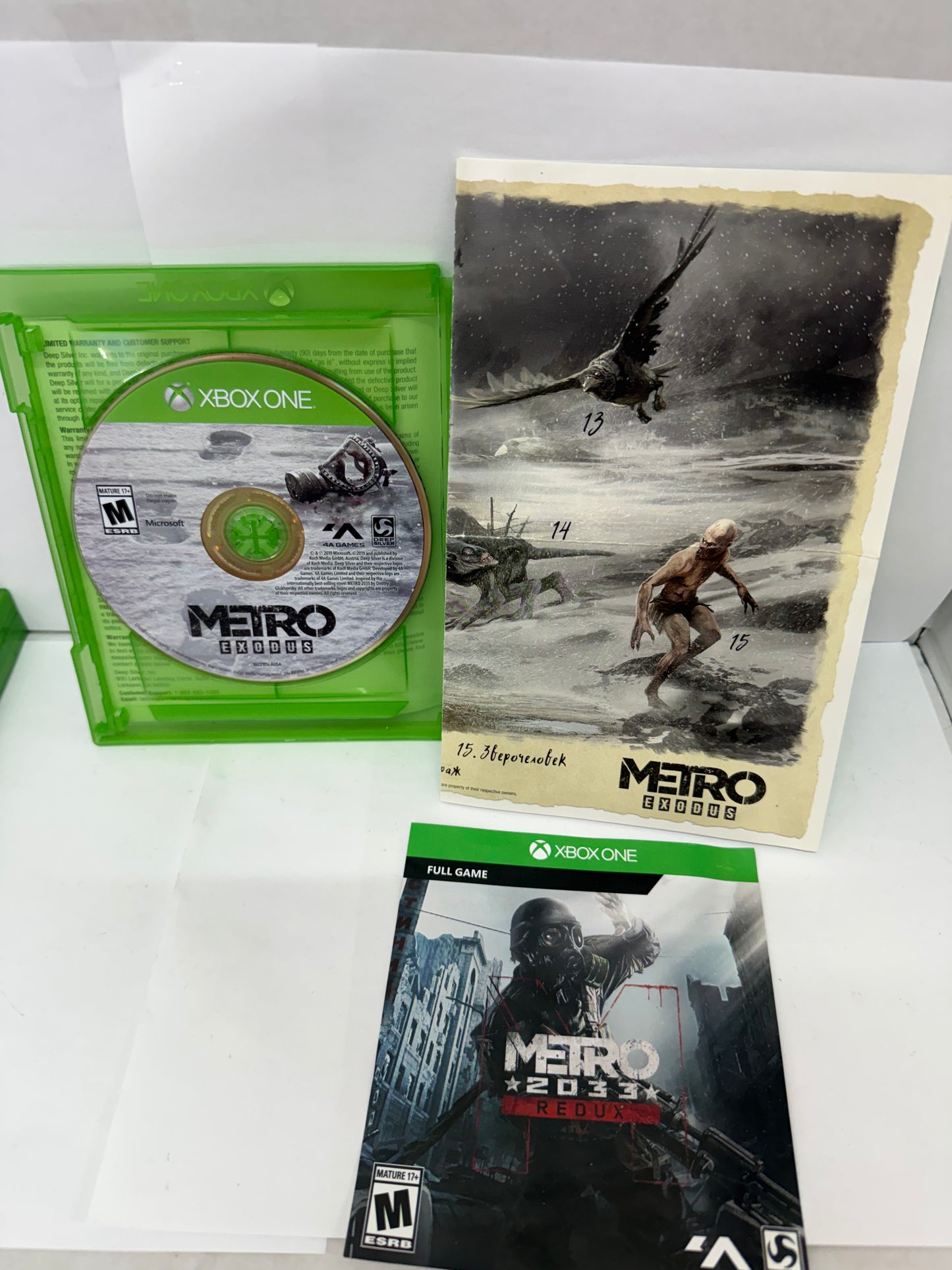 Metro Exodus Xbox One Game + Poster Untested