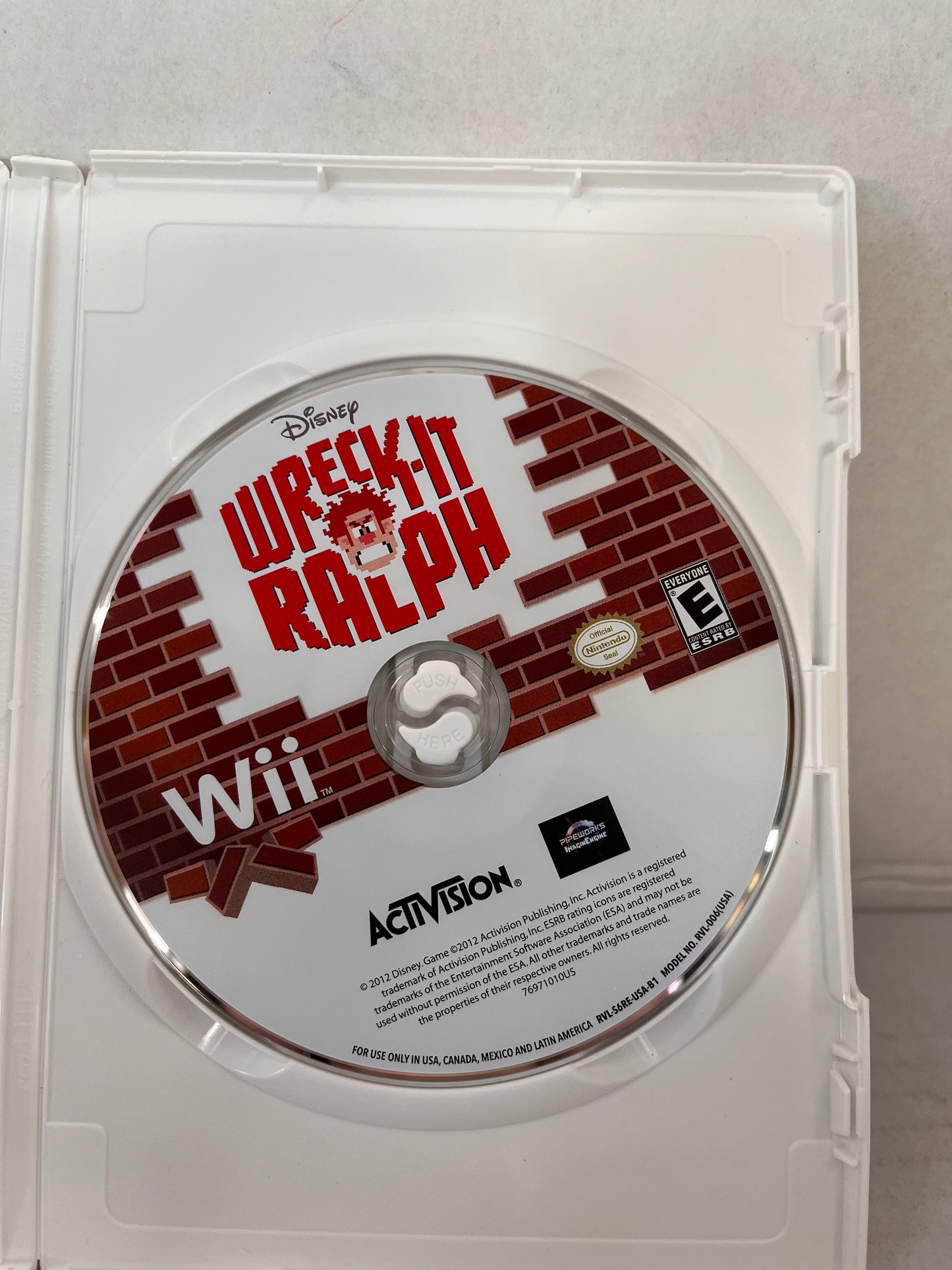 Disney Wreck-It Ralph Nintendo Wii 2012 CIB Complete With Manual