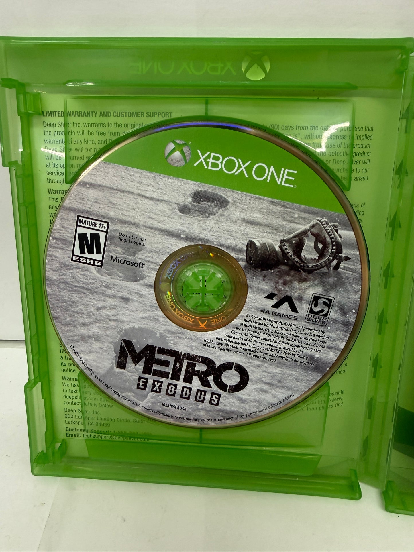 Metro Exodus Xbox One Game + Poster Untested