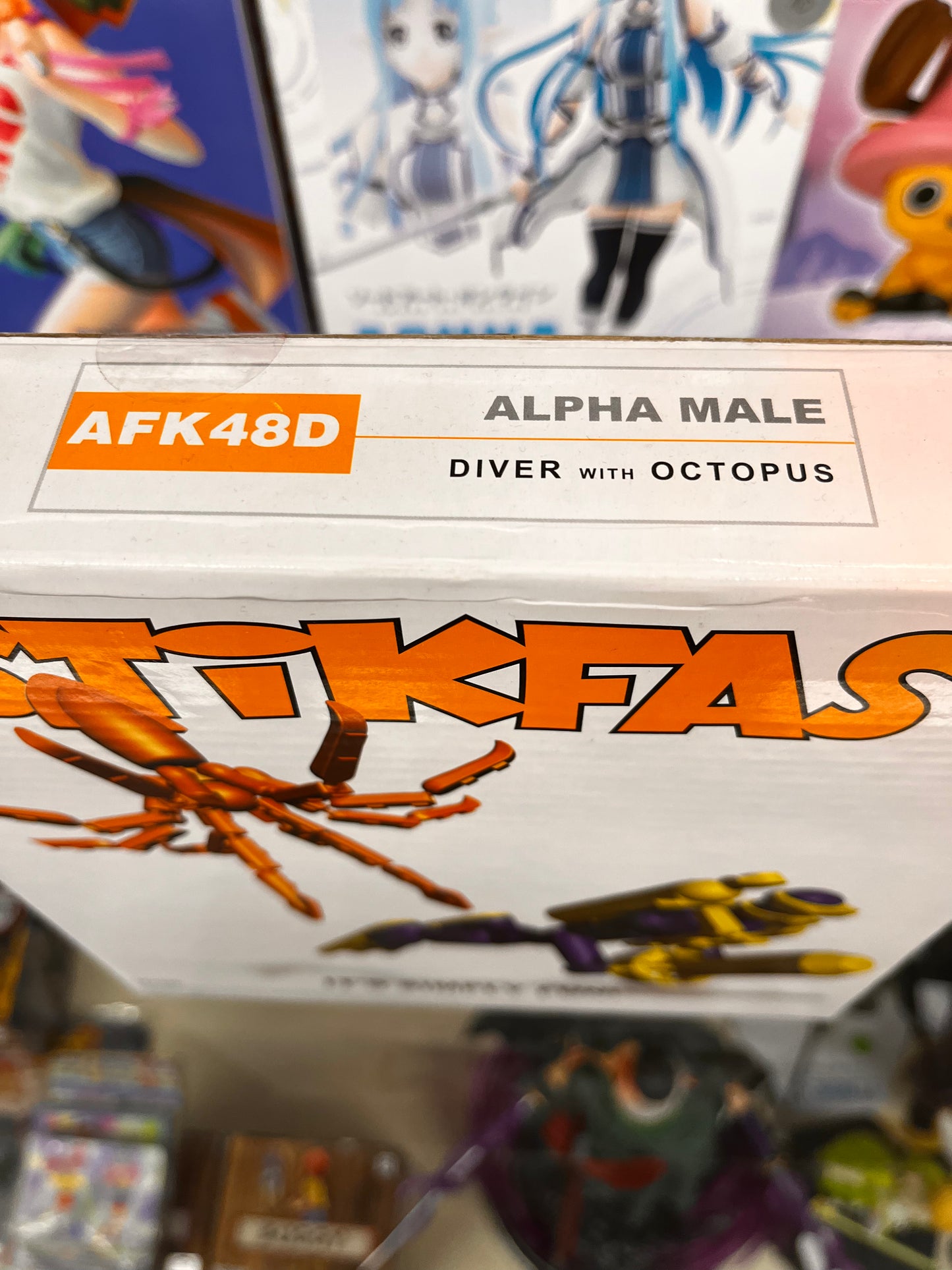 Stikfas Alpha Male Scuba Diver & Octopus Figure Model Set New MIB Mint in Box