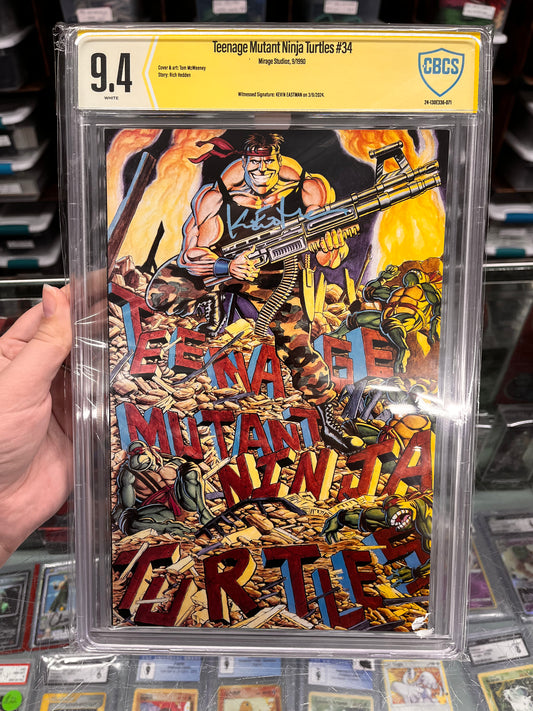 TEENAGE MUTANT NINJA TURTLES (1984) #34 CBCS 9.4🥇1st APP/DEATH OF TURTLENATOR🥇