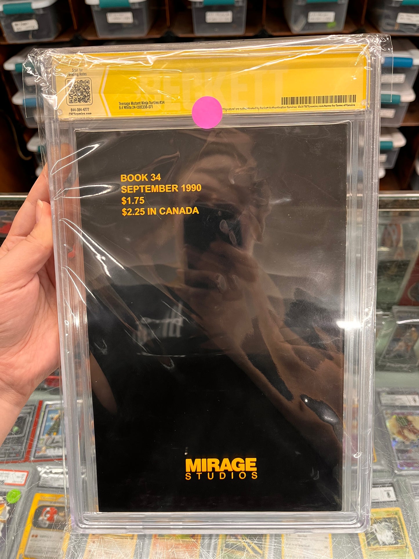 TEENAGE MUTANT NINJA TURTLES (1984) #34 CBCS 9.4🥇1st APP/DEATH OF TURTLENATOR🥇