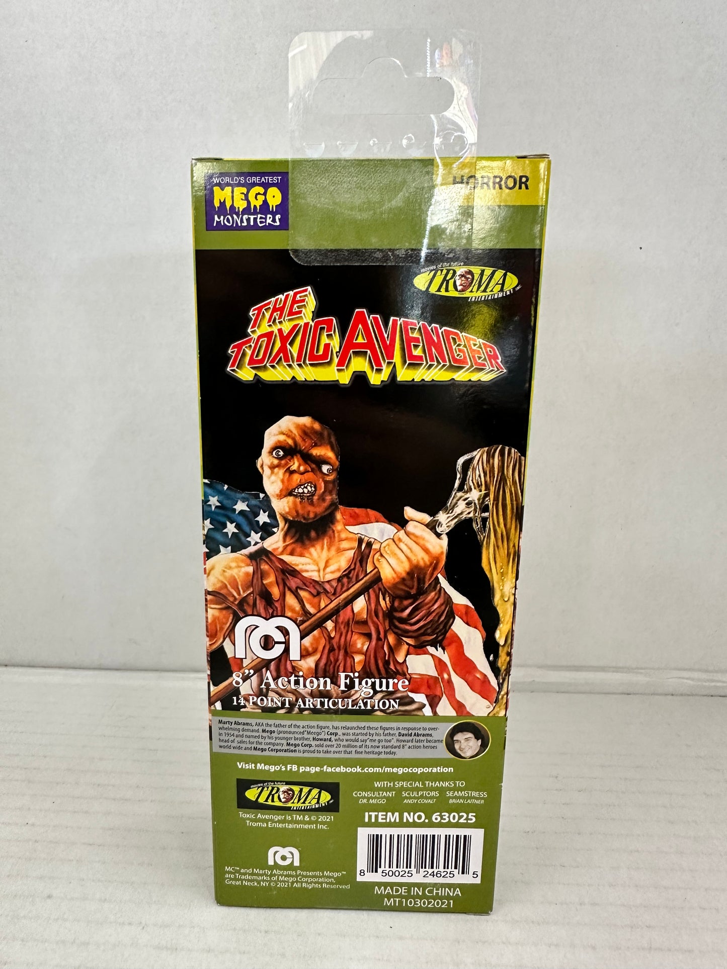 Mego Monsters Horror THE TOXIC AVENGER 8” Figure Troma