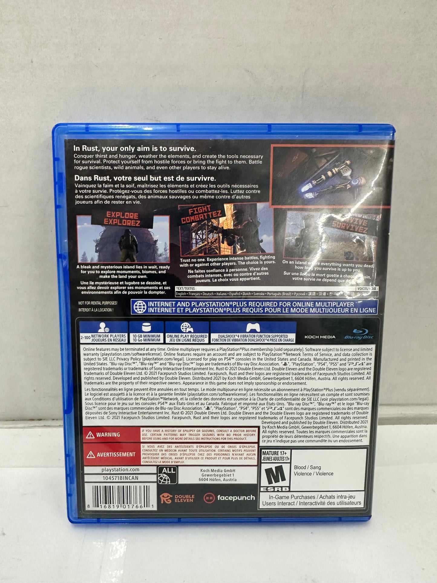Rust - Console Edition (PlayStation 4, 2021) PS4 Game