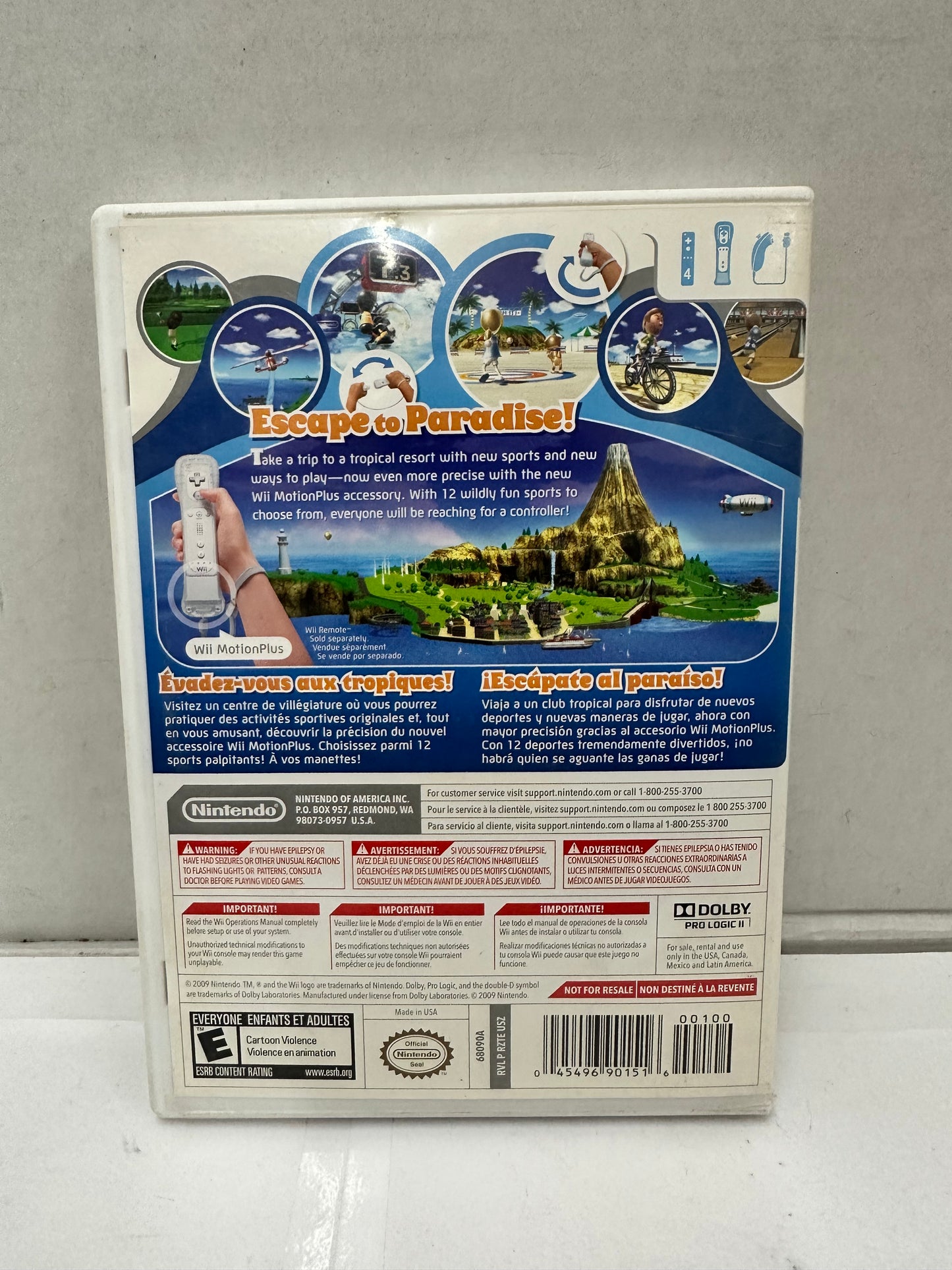 Wii Sports Resort (Nintendo Wii, 2009) No Manual
