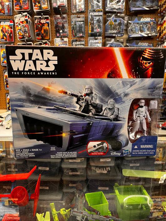 Star Wars Force Awakens Snowspeeder Hasbro First Order Snowspeeder & Figure NEW