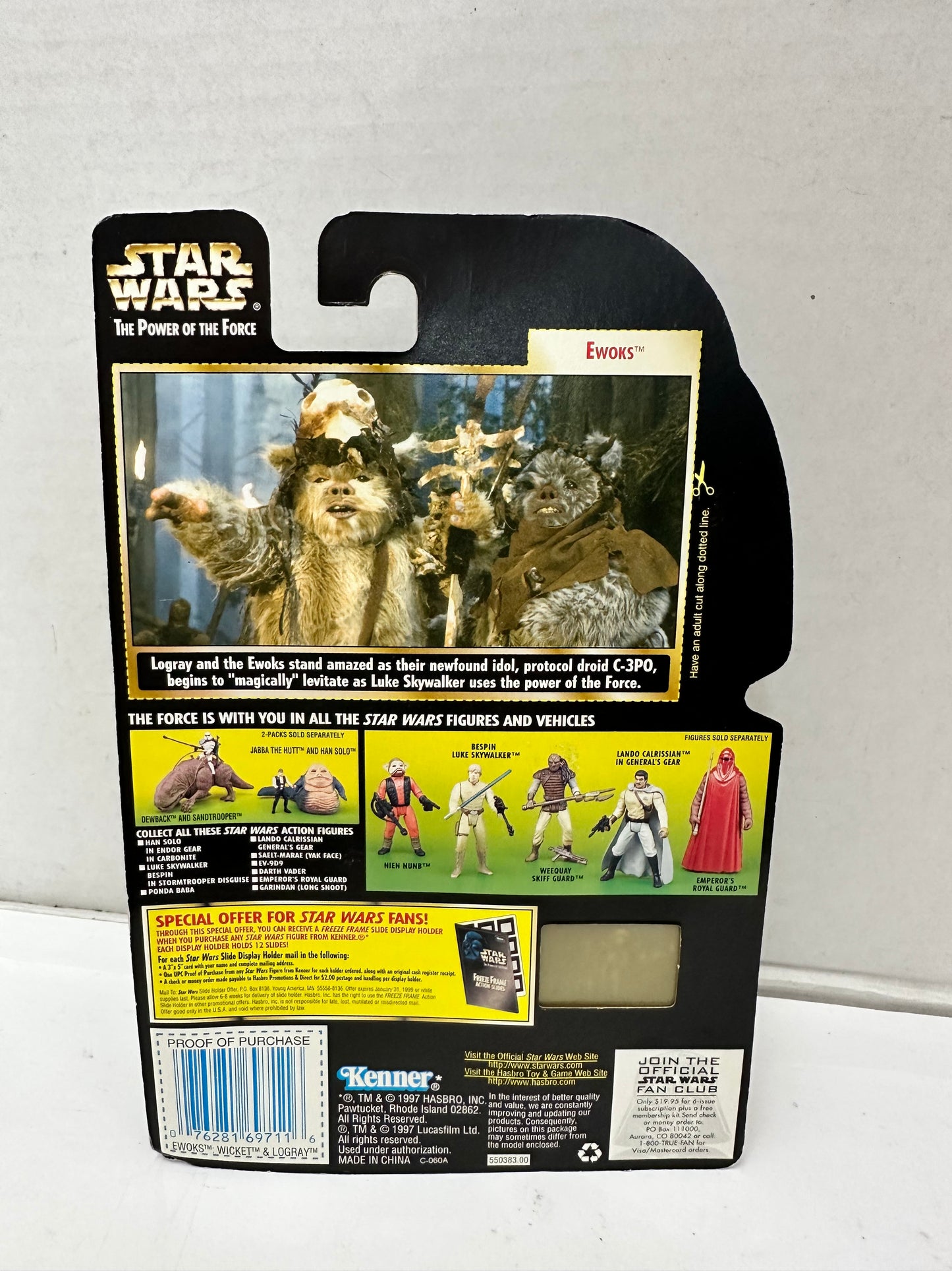 Star Wars Power Of The Force Ewoks Wicket Logray Figure Freeze Frame 1997