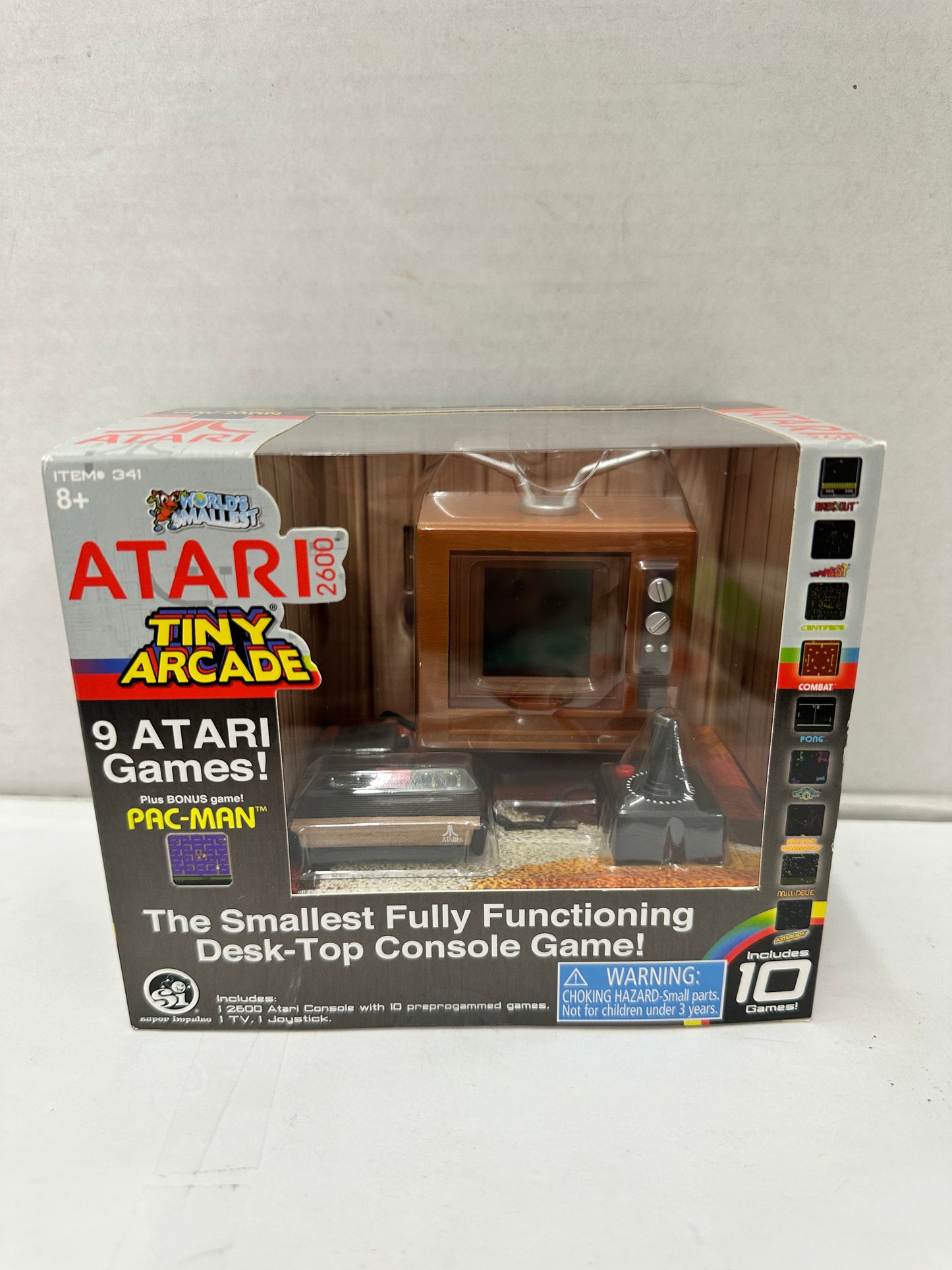 Worlds Smallest Atari 2600 Tiny Arcade Includes 10 Games Mini Pac-Man