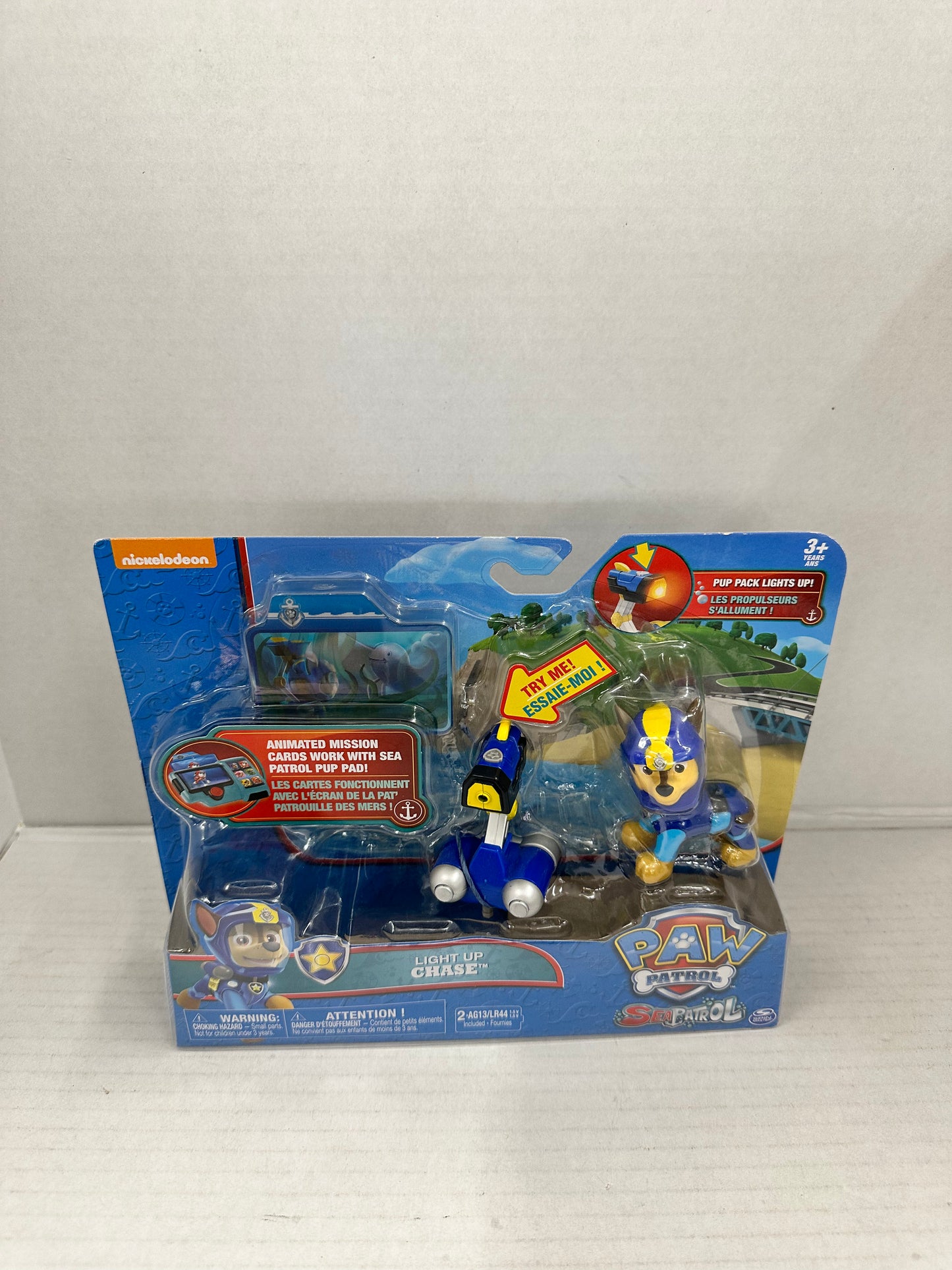NICKELODEON PAW SEA PATROL LIGHT UP CHASE SET FIGURE PLAYSET SPIN MASTER