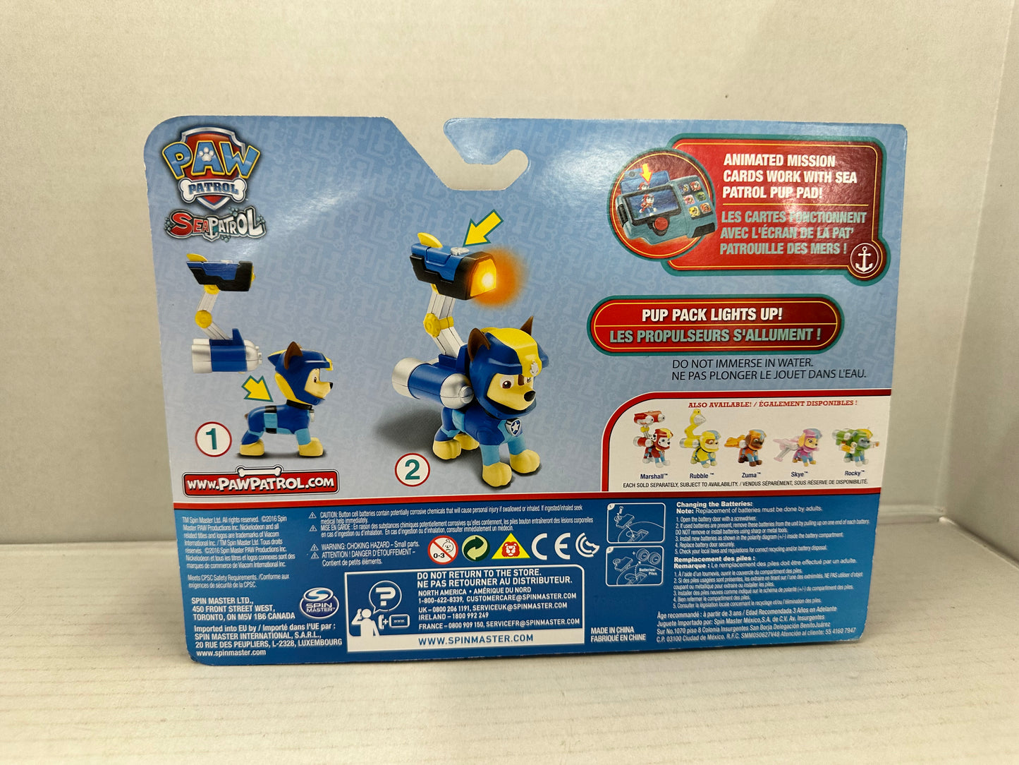 NICKELODEON PAW SEA PATROL LIGHT UP CHASE SET FIGURE PLAYSET SPIN MASTER