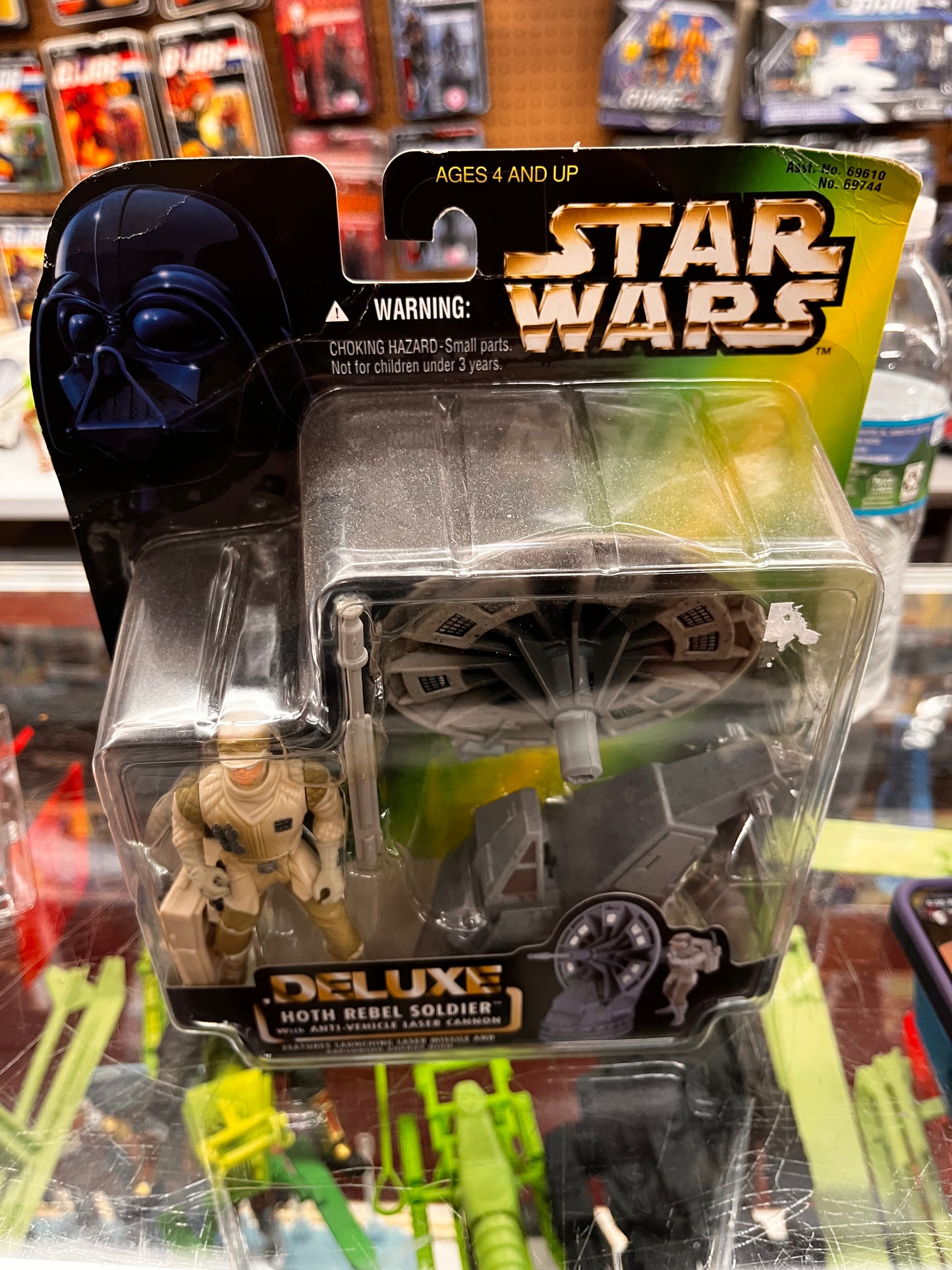 Star Wars Deluxe HOTH REBEL SOLDIER Laser Cannon Figure Set 1996 Kenner NEW