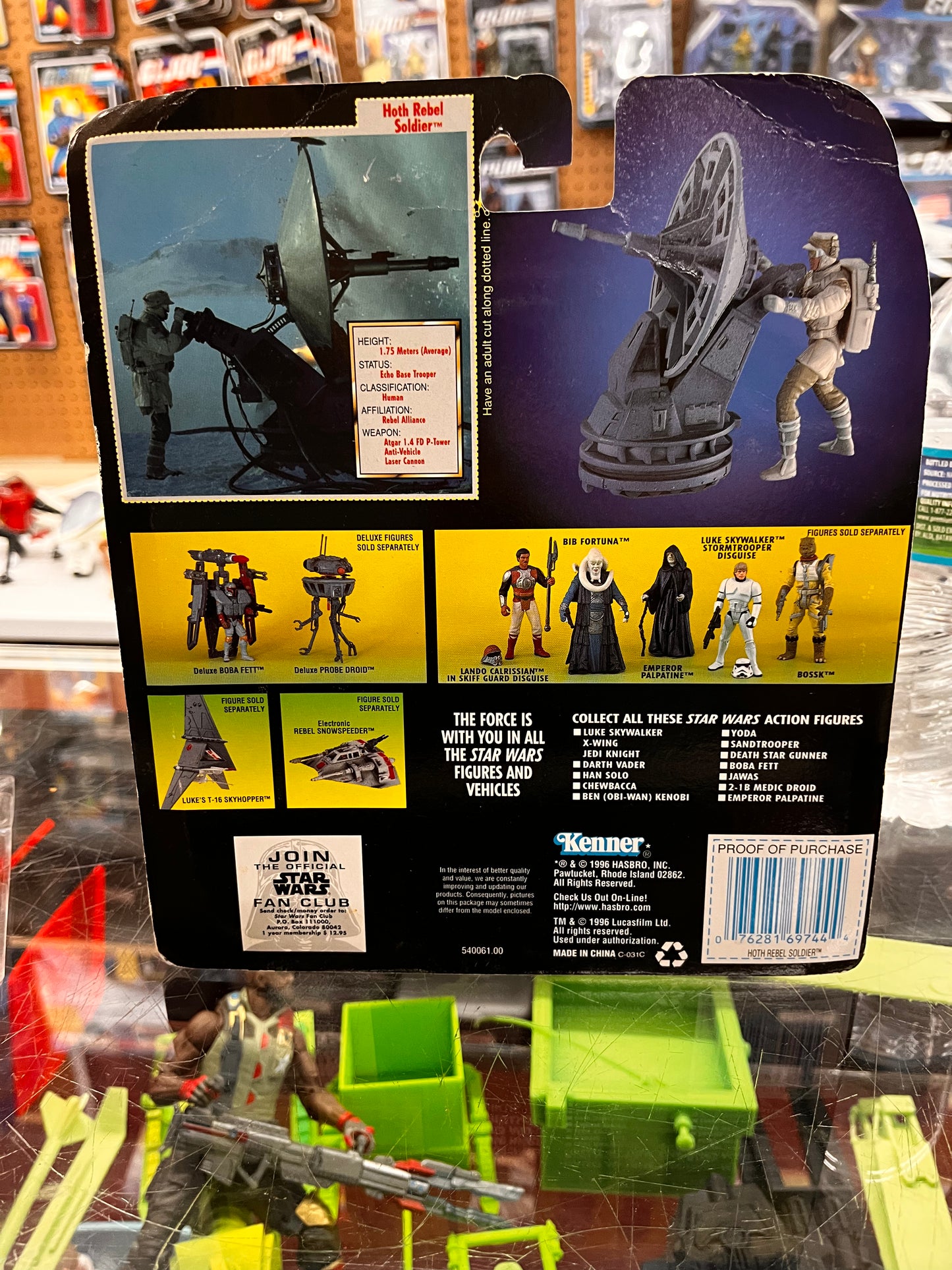 Star Wars Deluxe HOTH REBEL SOLDIER Laser Cannon Figure Set 1996 Kenner NEW