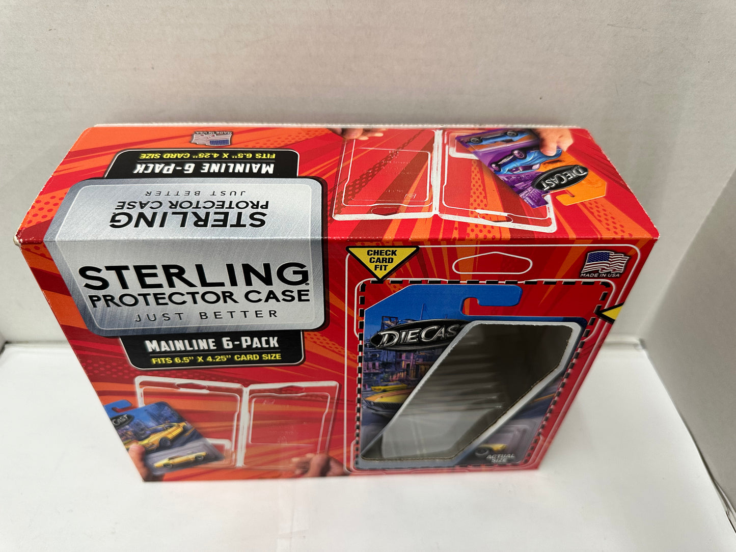 Sterling Mainline 6-Pack Display Case Fits Hot Wheels Matchbox 6.5” x 4.25”