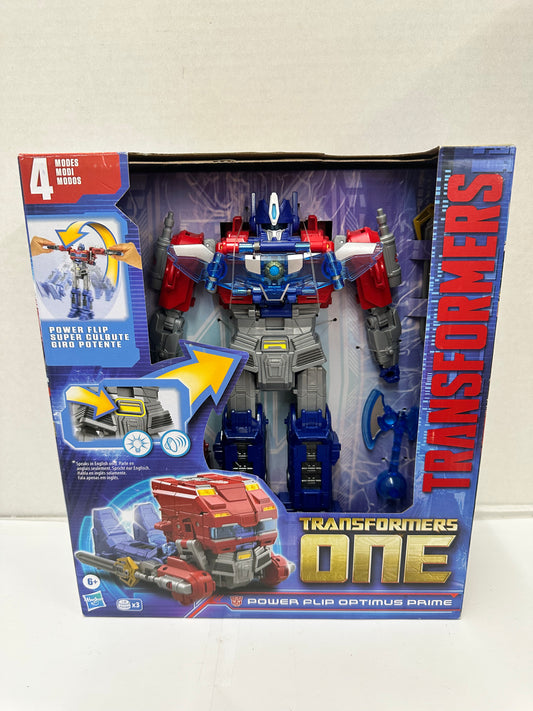 Transformers One Power Flip - Optimus Prime - Action Figure - Open Box