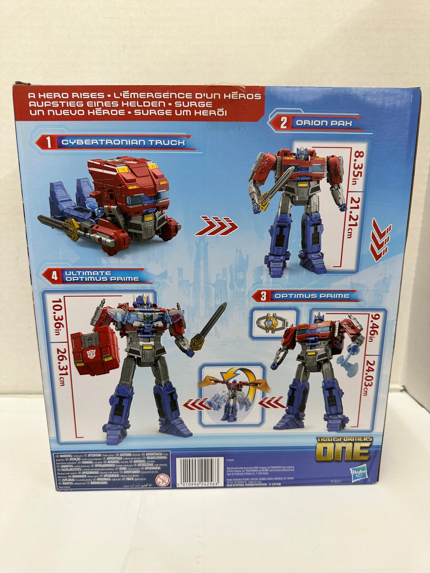Transformers One Power Flip - Optimus Prime - Action Figure - Open Box