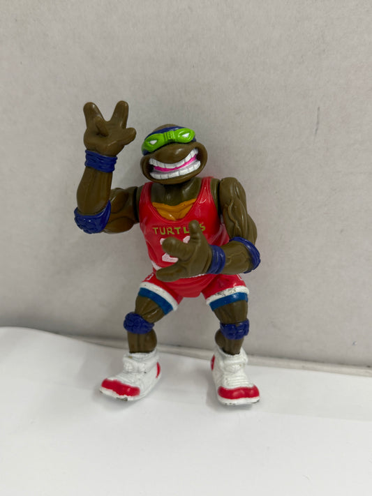 TMNT Slam Dunkin’ Don 1991 Playmates Teenage Mutant Ninja Turtles Figure Vintage