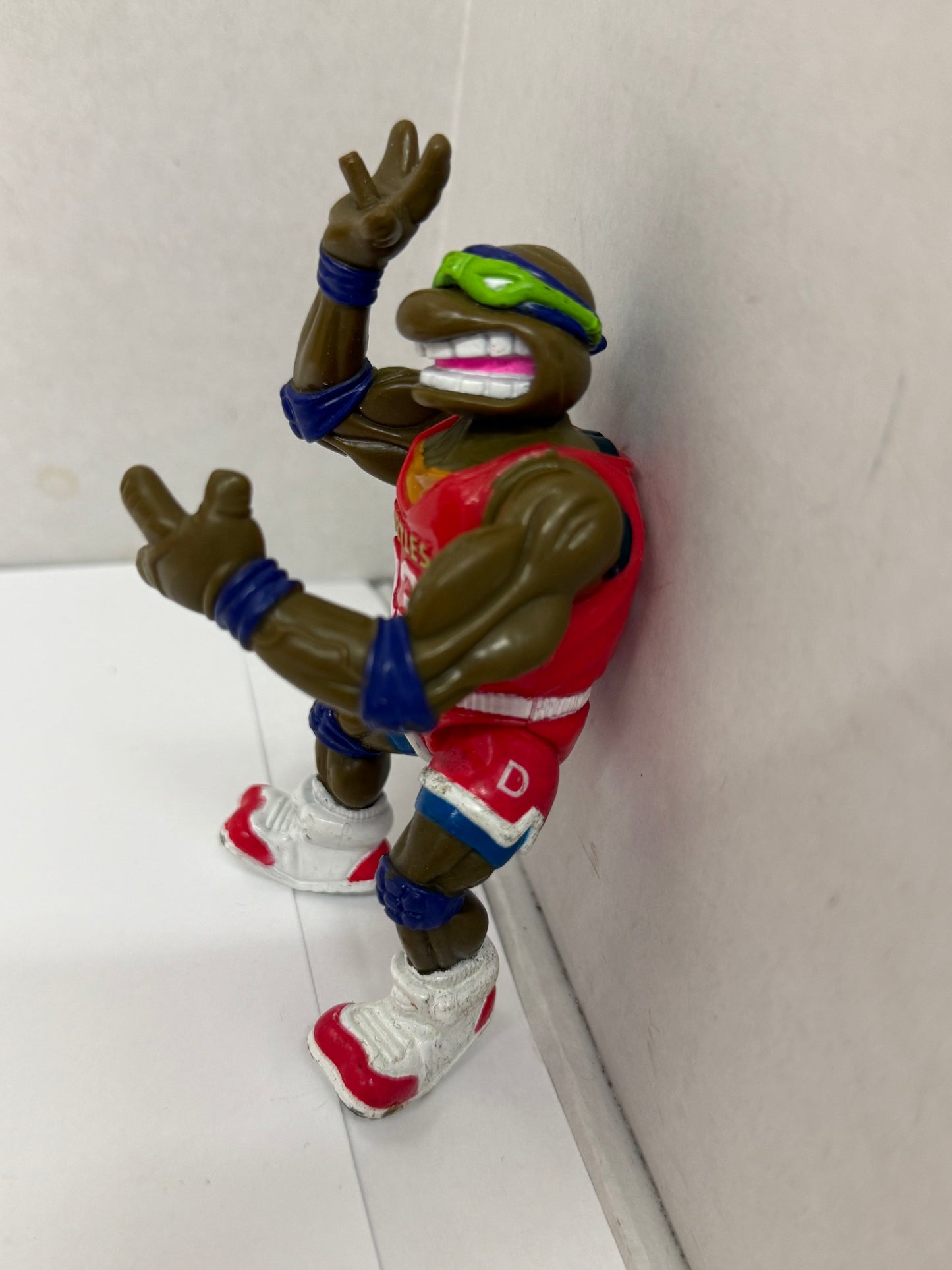 TMNT Slam Dunkin’ Don 1991 Playmates Teenage Mutant Ninja Turtles Figure Vintage
