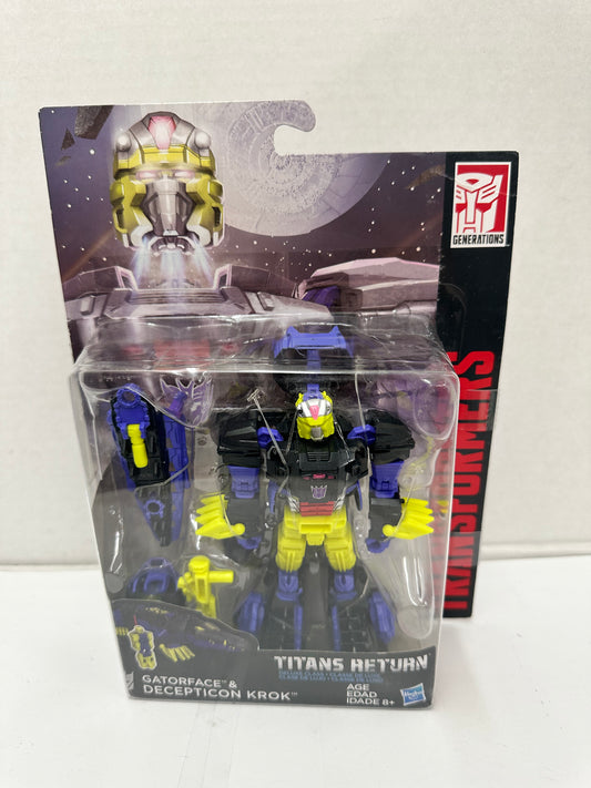 Krok and Gatorface Deluxe Class Transformers Generations Titans Return