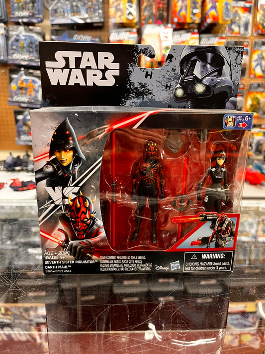 Star Wars Rebels Seventh Sister Inquisitor & Darth Maul 3.75" Action Figures New