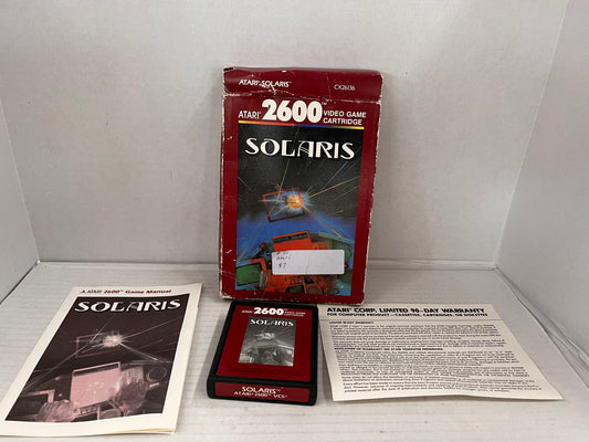 Atari 2600 Solaris With Box Manual and Game 1988 CX26136 Open