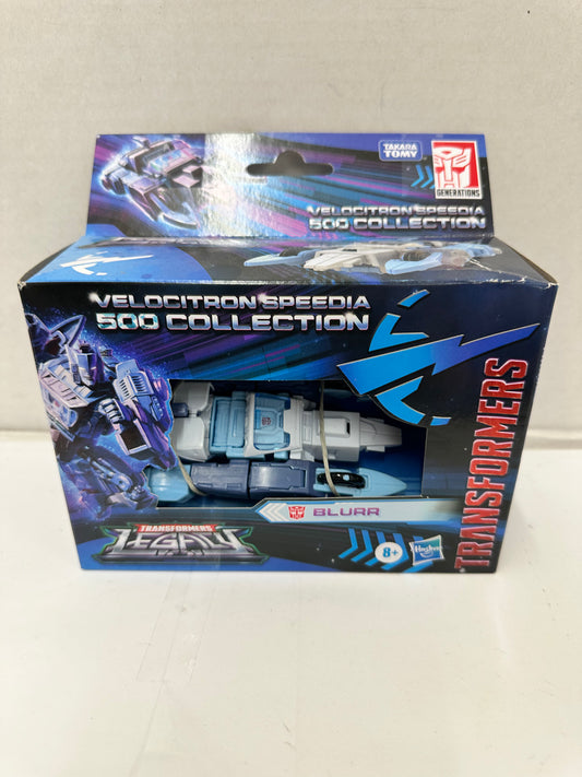 Transformers Legacy Blurr Velocitron Speedia 500 Figure: 2022 Hasbro,