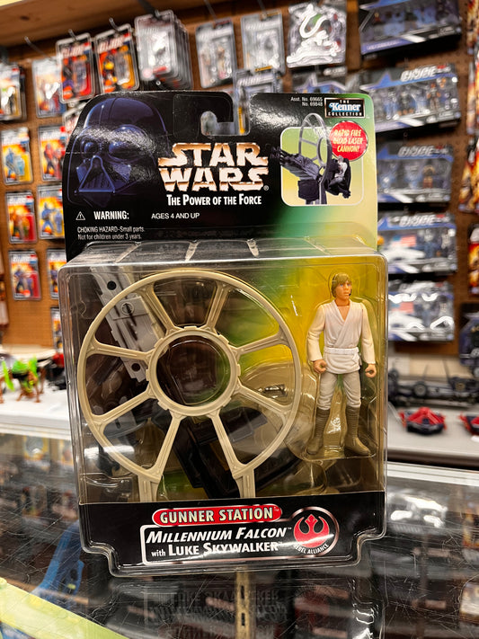 Star Wars Power of the Force POTF Green Card Luke Skywalker w/Gunner Station