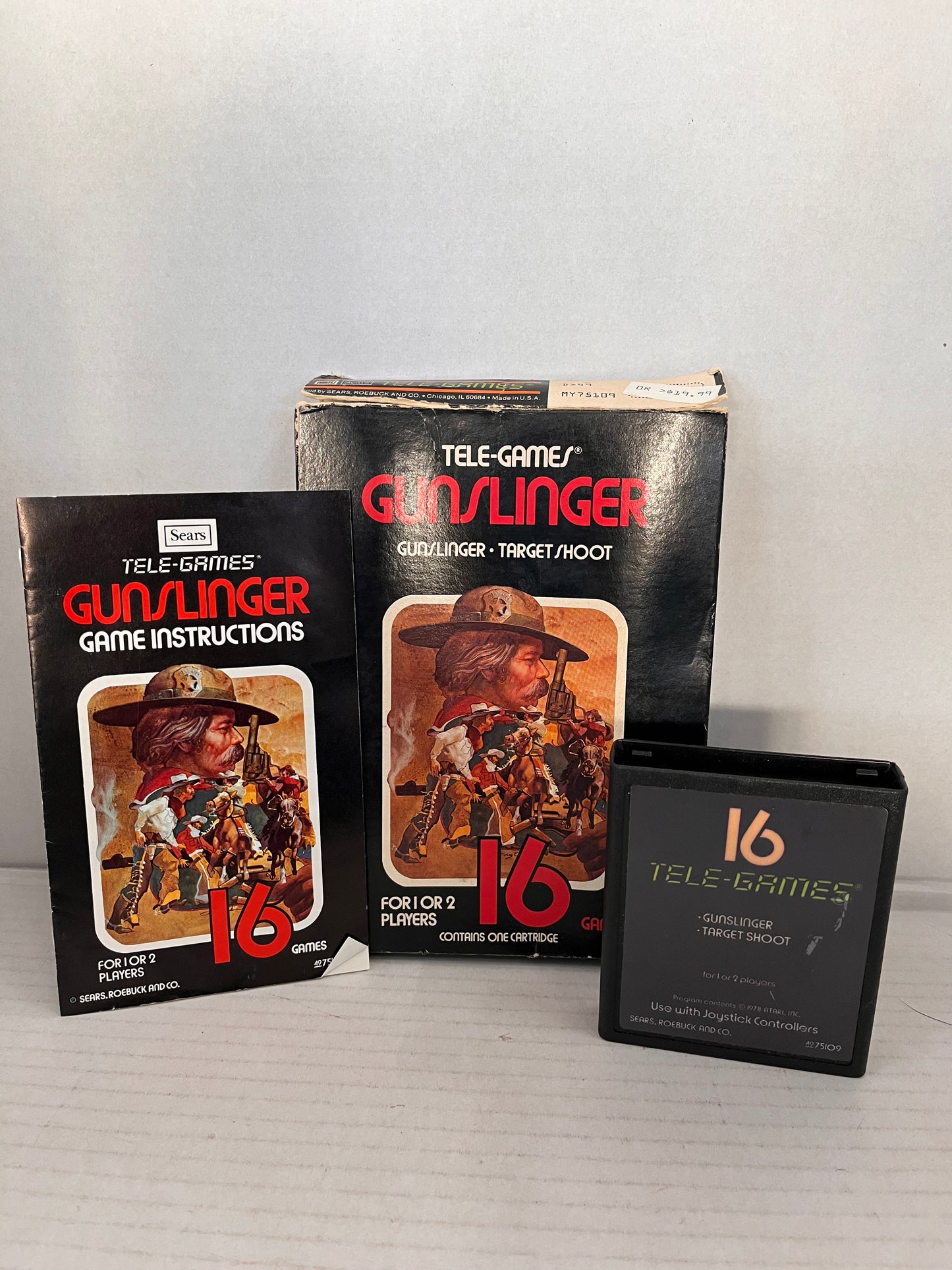 Gunslinger (Atari 2600) Complete CIB Box, Manual and Game Cartridge