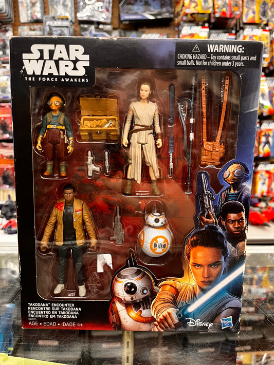 Star Wars The Force Awakens Takodana Encounter Action Figure Set NEW 3.75" BB-8