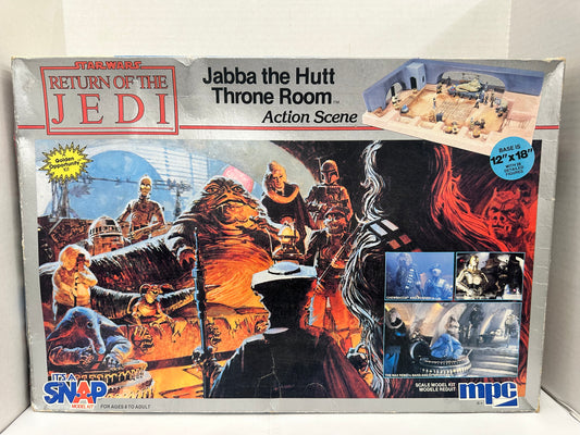 Star Wars Return Of The Jedi Jabba The Hutt Throne Room Scene Model Open Box