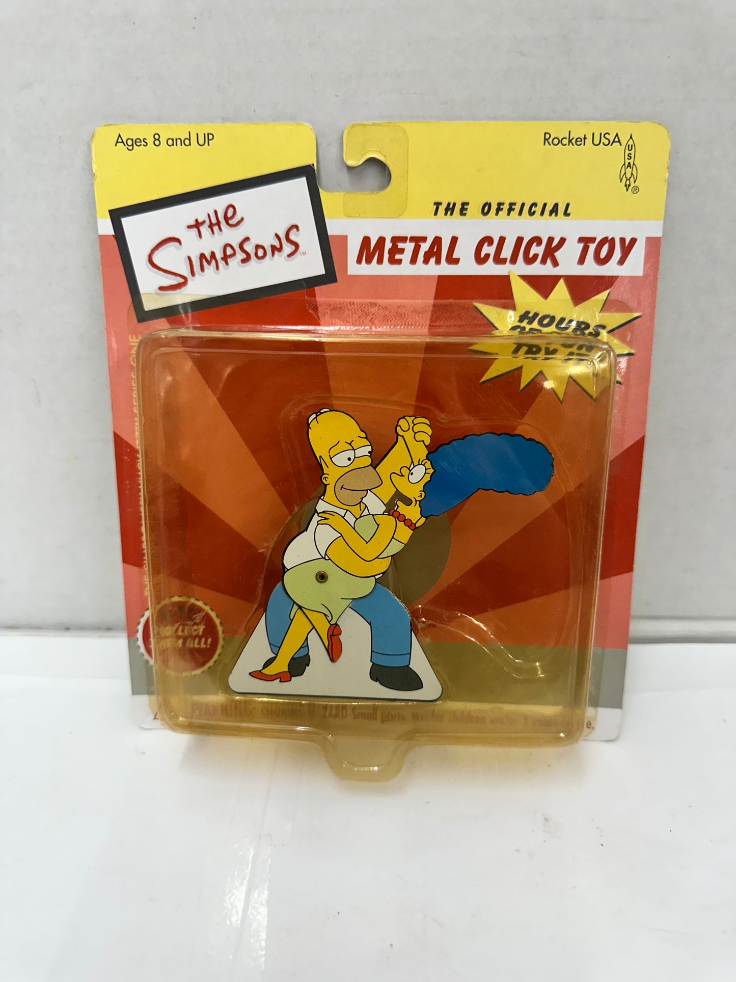 SIMPSONS KLICK-ITZ Metal Click Toy  "Dancing Homer & Marge"