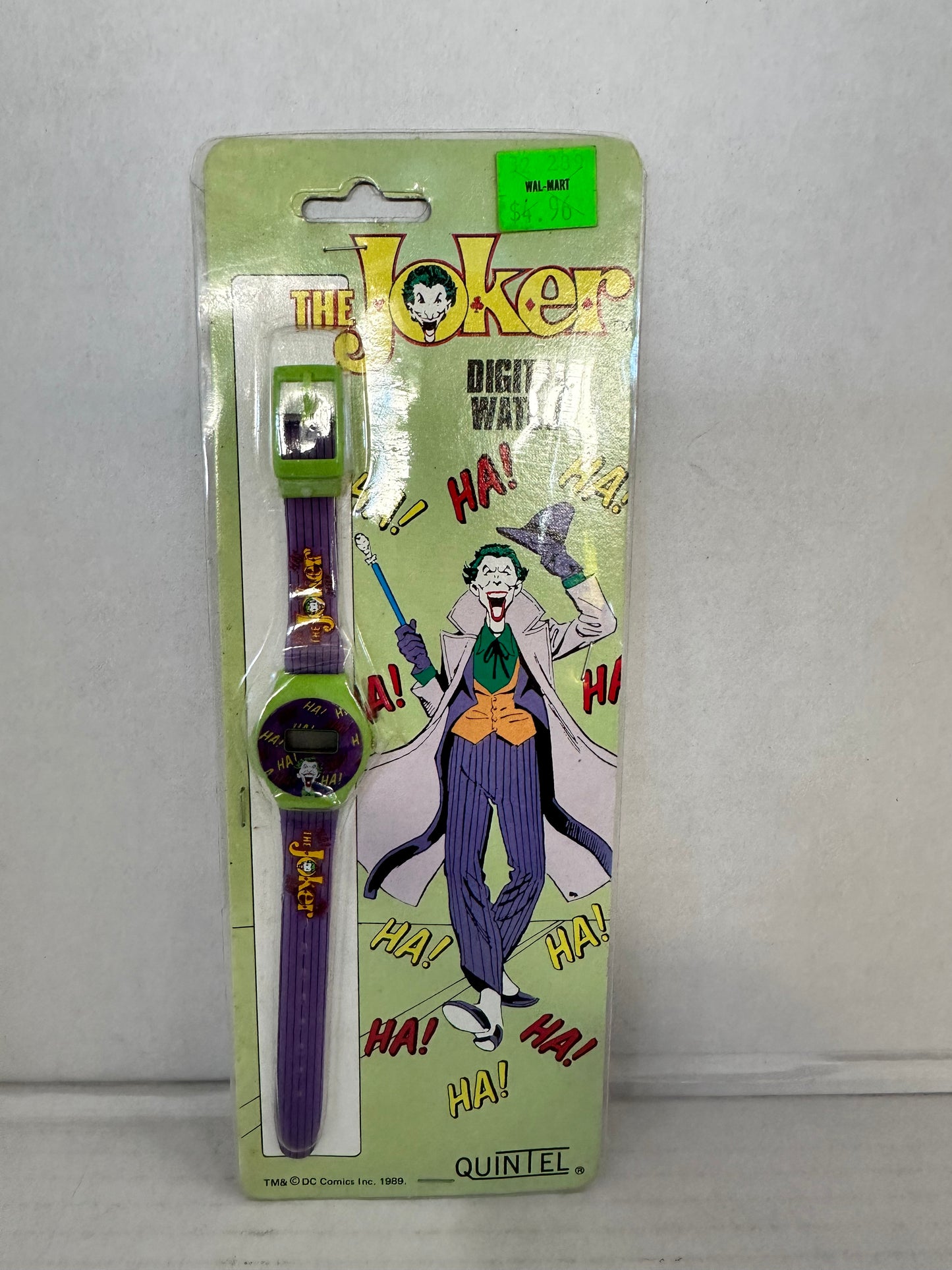 Vintage The Joker Digital Wrist Watch DC Comics Quintel 1989