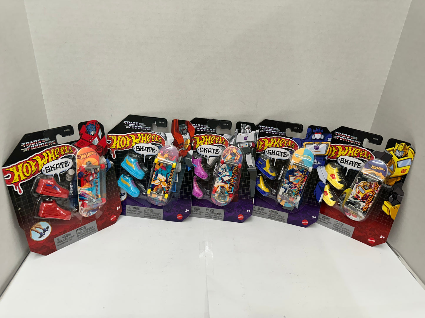 Hot Wheels Skate - TRANSFORMERS - Complete Set Of 5