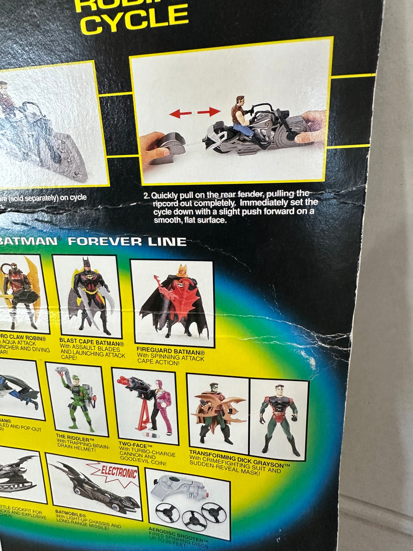 Batman Forever 1995 Robin Cycle w/ Ripcord Racing Kenner