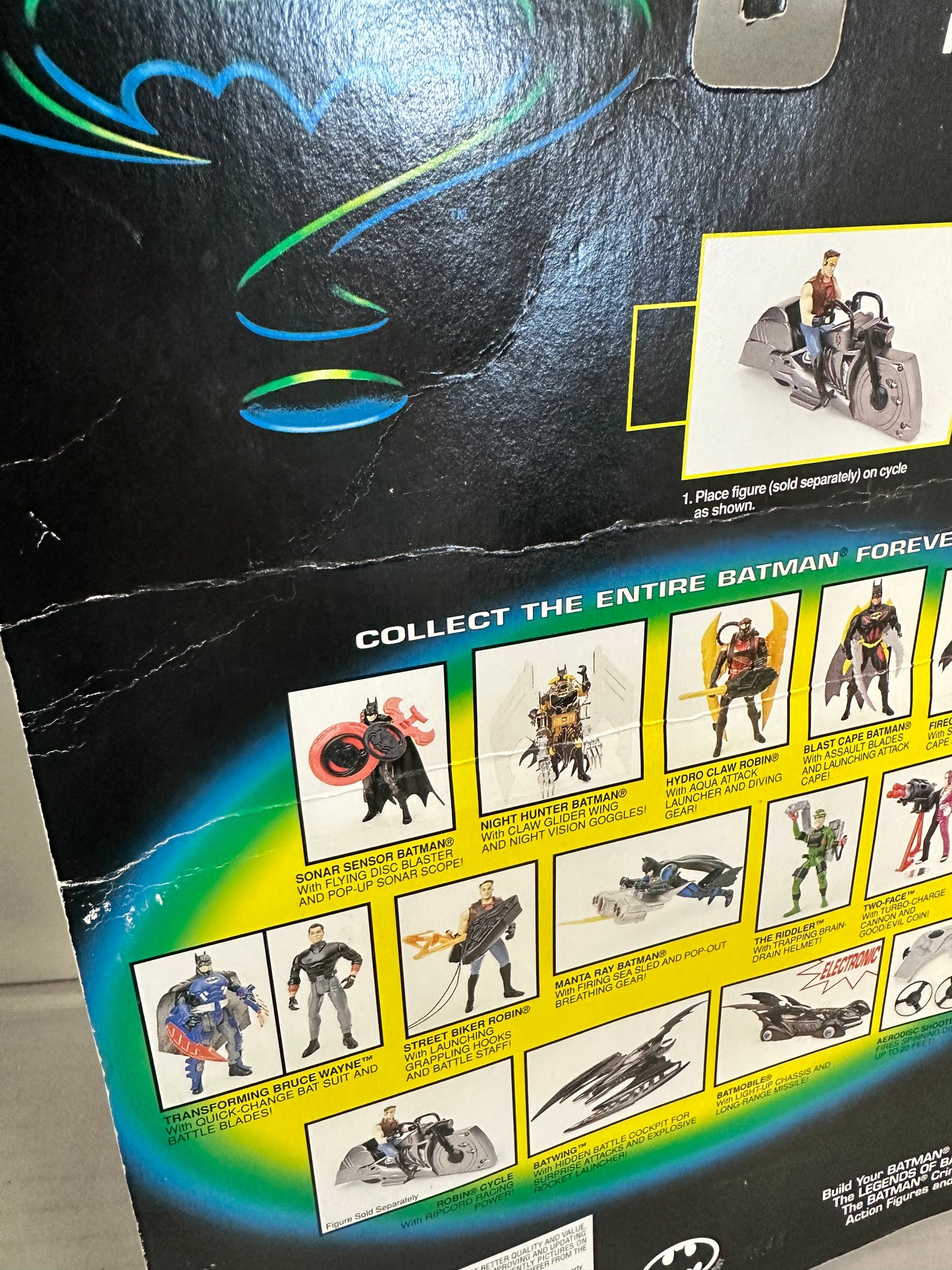 Batman Forever 1995 Robin Cycle w/ Ripcord Racing Kenner