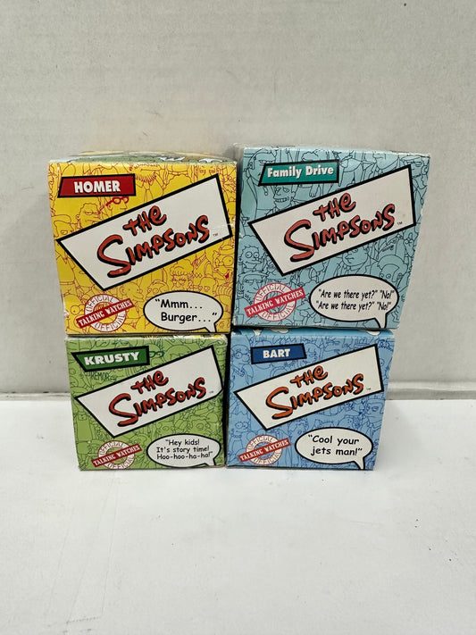 The Simpsons Burger King Talking Watches Set of 4 With All Original Boxes