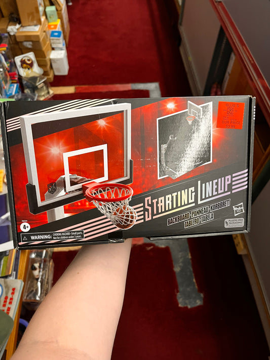 NBA Starting Lineup Basketball Backboard Goal Net Figure Accessory Hasbro NEW