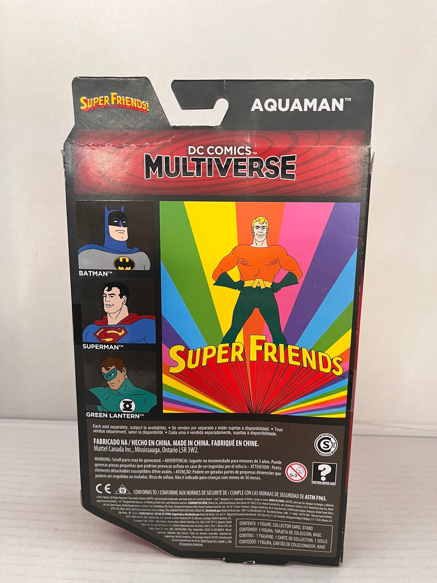 Mattel DC Comics Multiverse SuperFriends Aquaman 6" Action Figure Collector Card