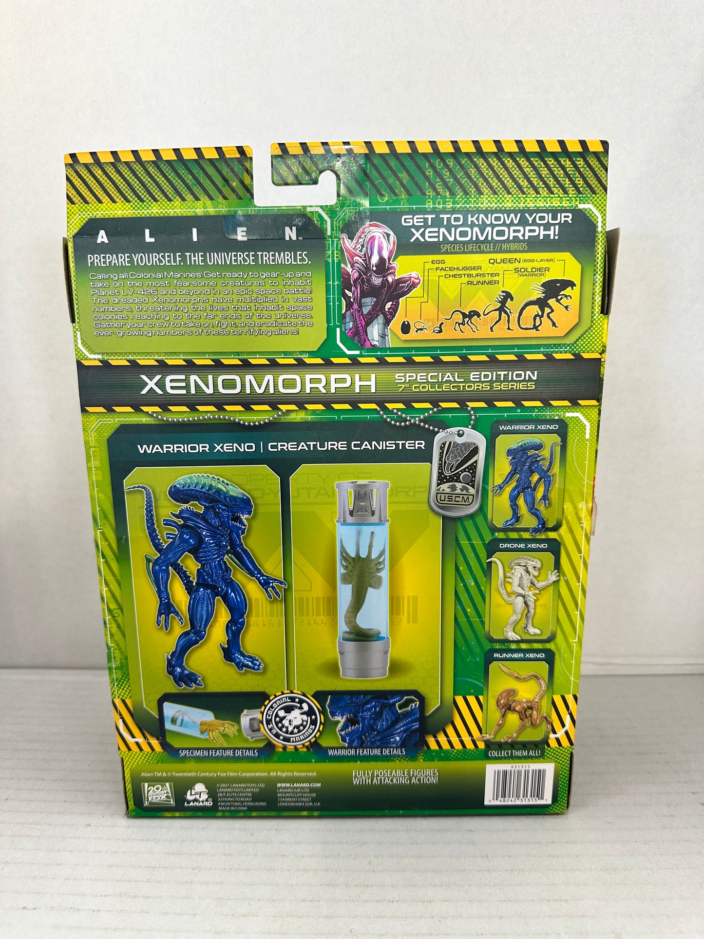 Xenomorph Alien Collection Lanard Warrior Xeno & Canister Blue Open Box
