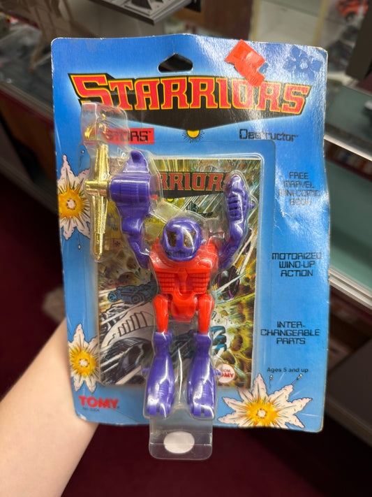 Vtg Starriors SLICE figure original 1984 TOMY wastors COMPLETE purple red