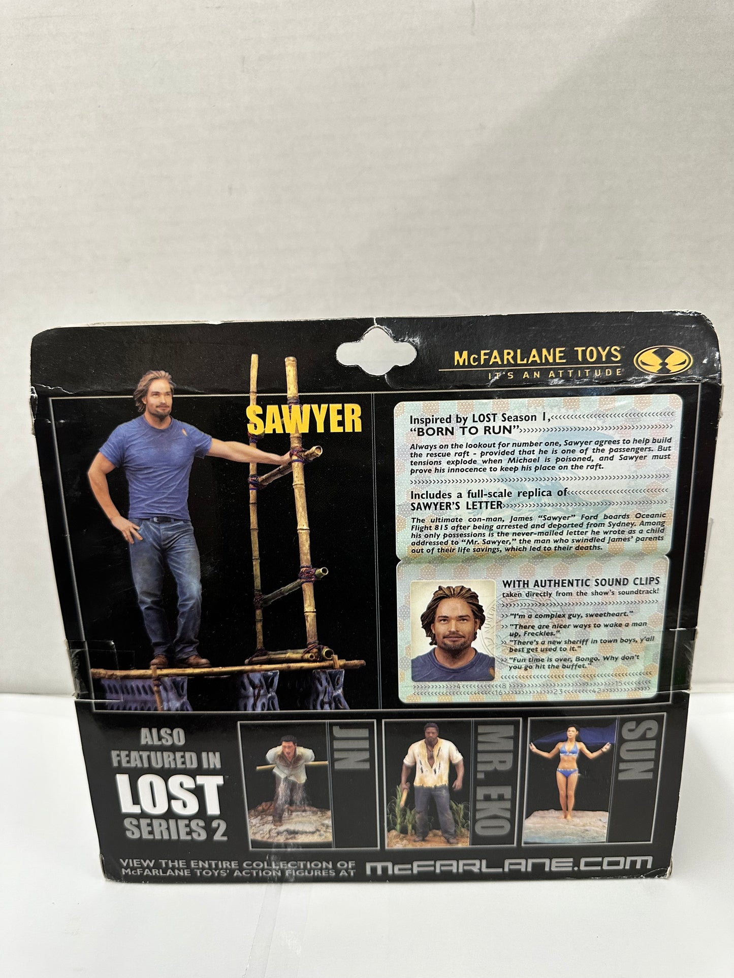 McFarlane LOST Series 2 Sawyer Action Figure Sealed w/ Letter TV Show 2006