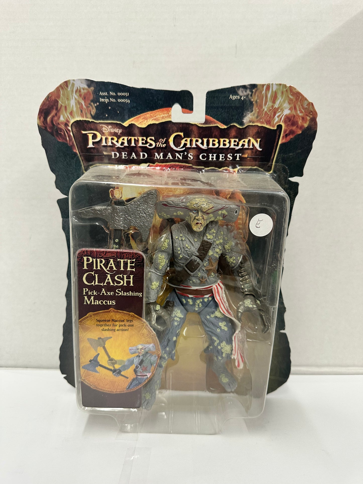 Pirates of The Caribbean Dead Mans Chest Pirate Clash Maccus 7" Disney 2006