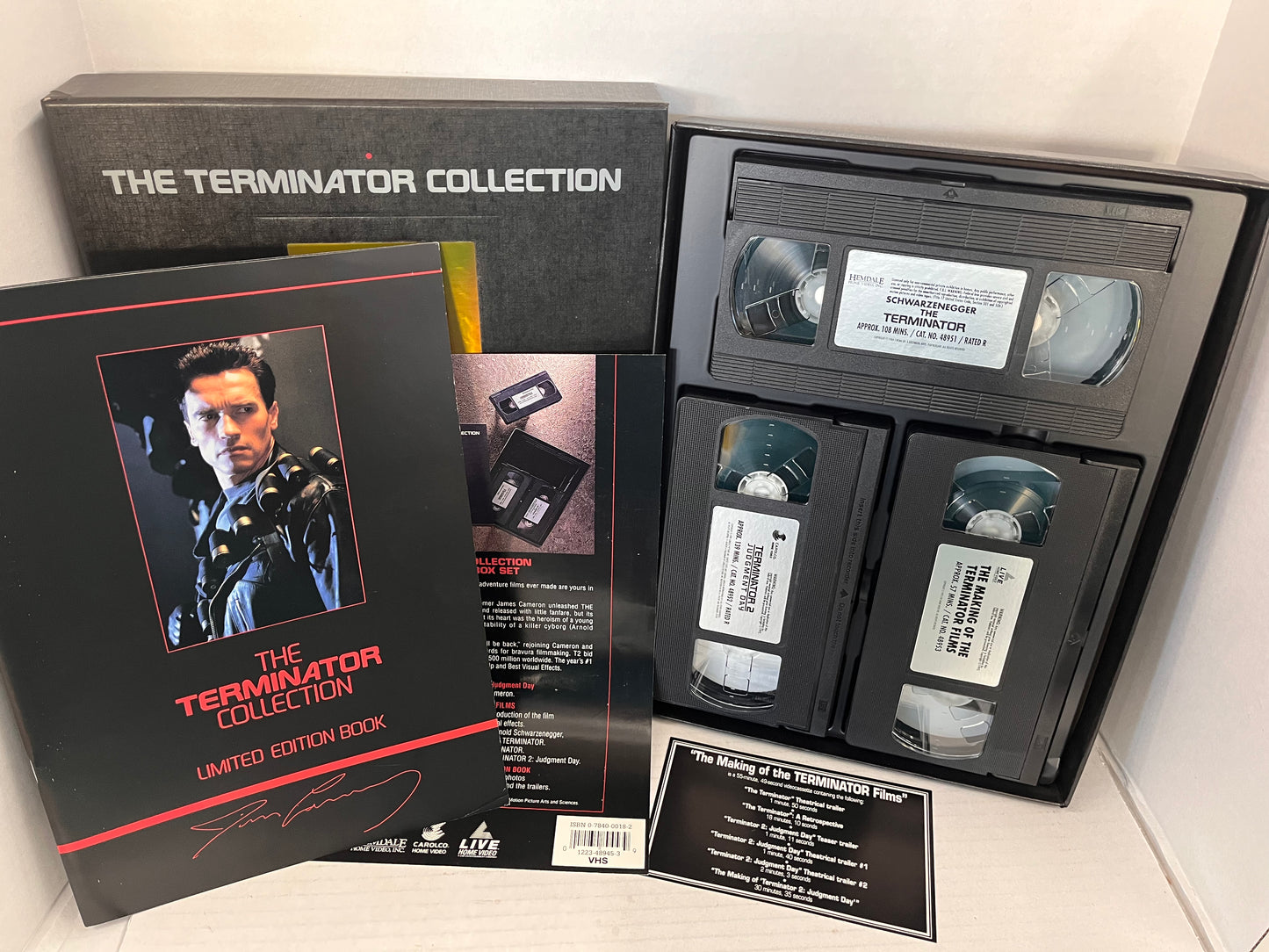 VTG The Terminator Collection Limited Edition 3 VHS Collectors Book