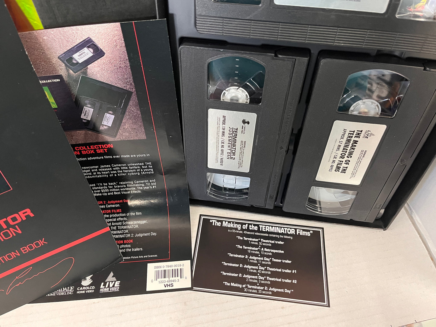 VTG The Terminator Collection Limited Edition 3 VHS Collectors Book