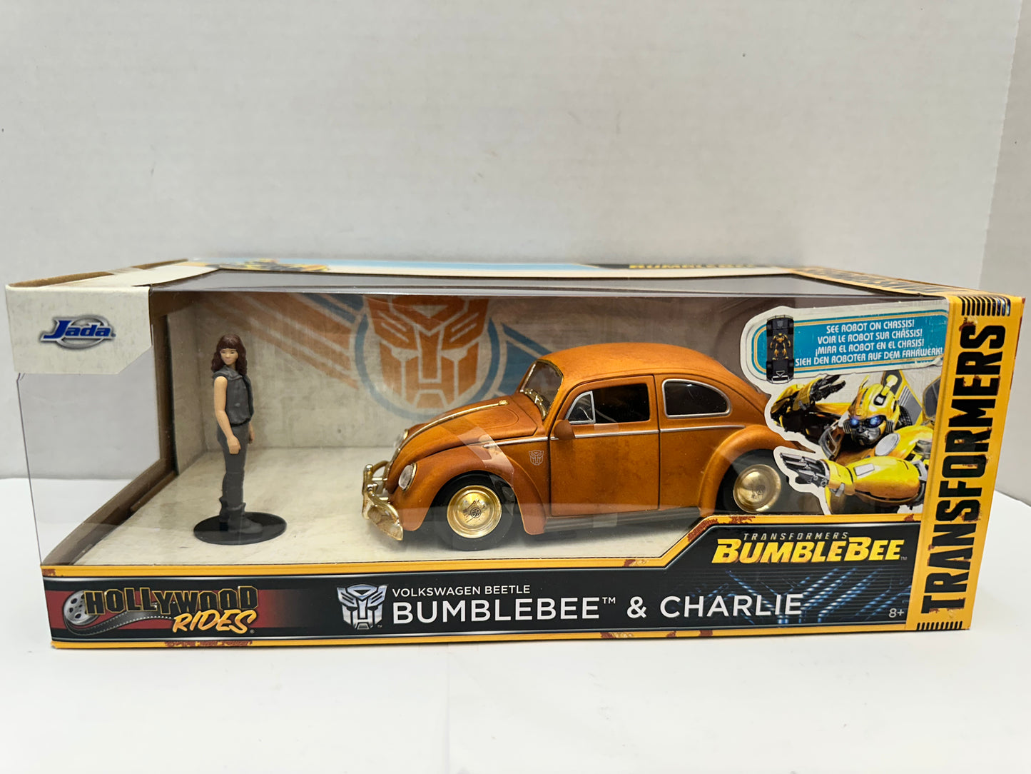 JADA HOLLLYWOOD RIDES VOLKSWAGEN VW BEETLE  BUMBLEBEE  & CHARLIE TRANSFORMERS