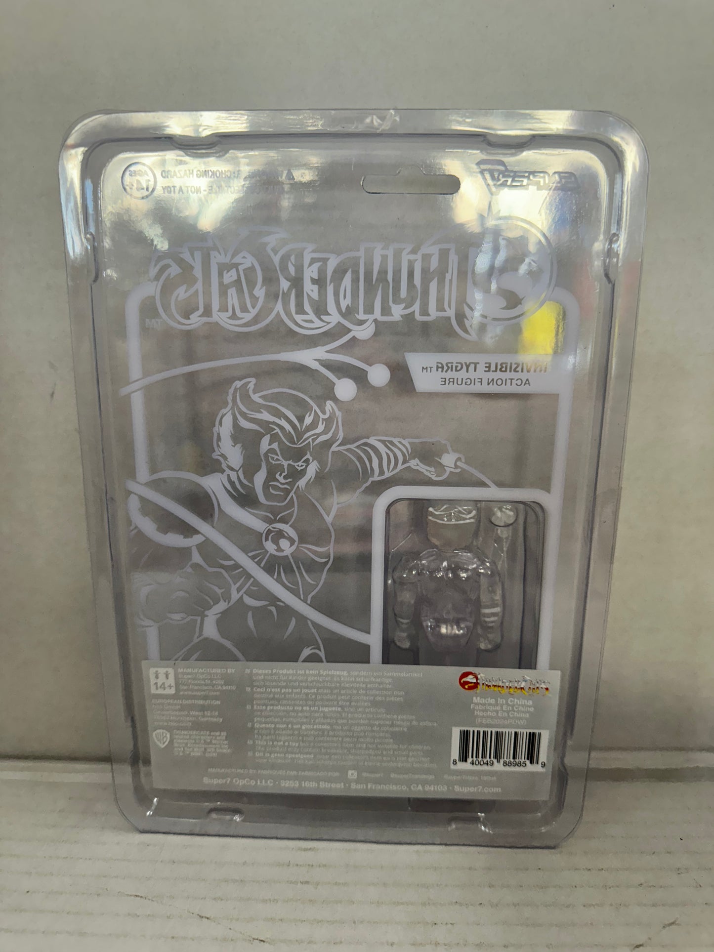 Invisible Tygra Clear Variant Thundercats Super7 Action Figure