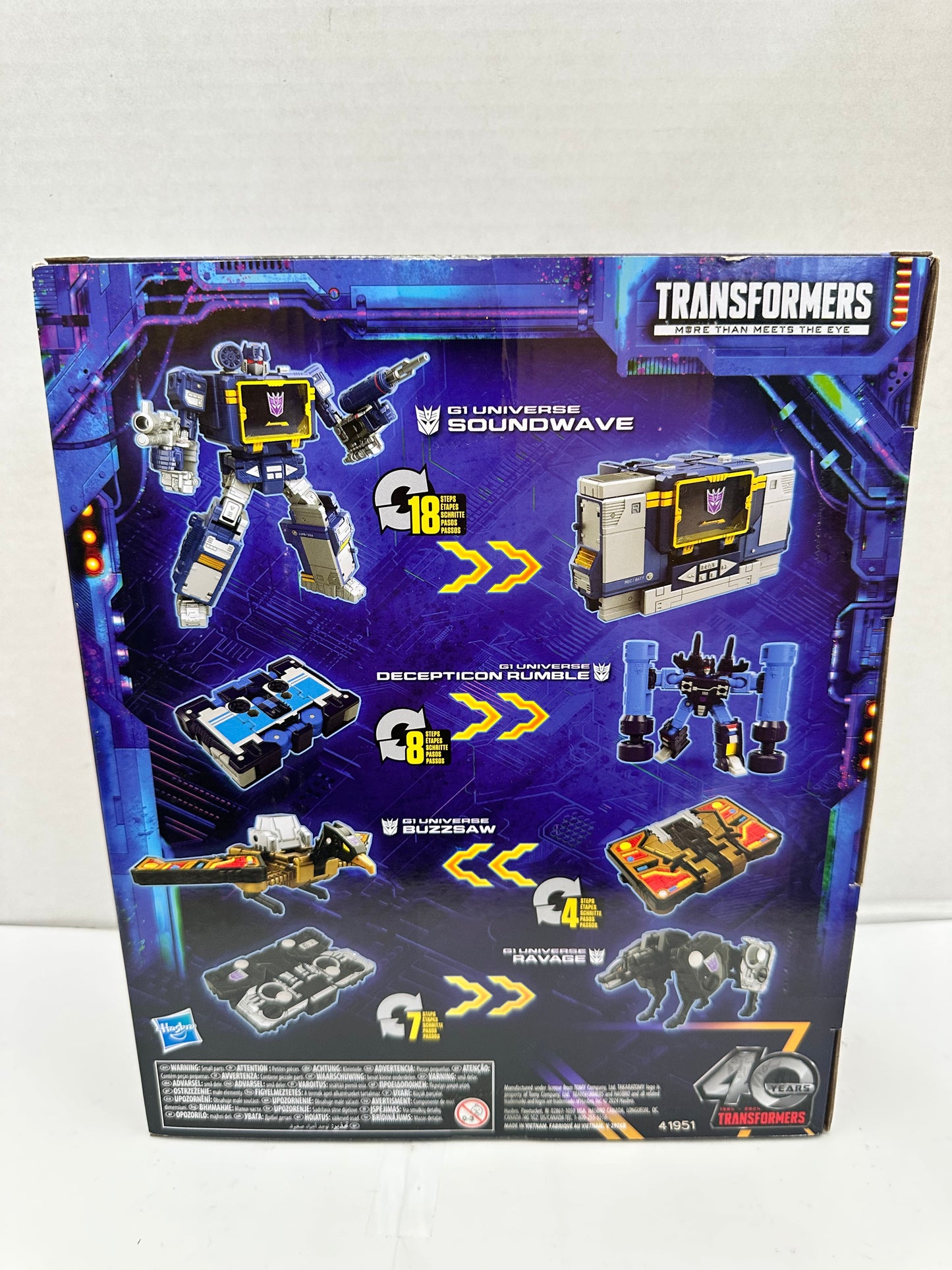 Transformers Legacy United G1 Universe Soundwave, Rumble, Buzzsaw, Ravage