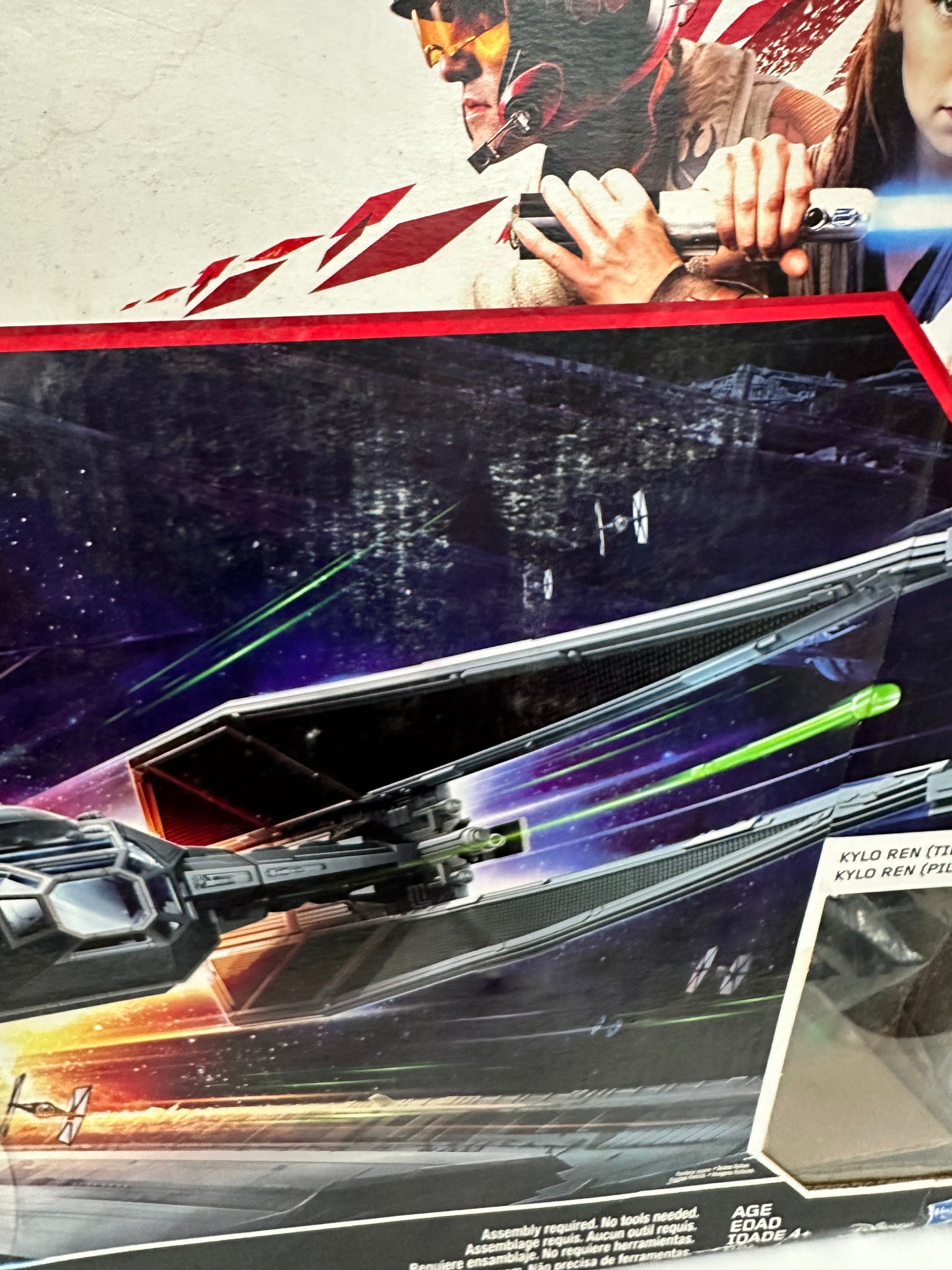Star Wars Last Jedi Kylo Ren’s TIE Silencer & Kylo Ren Open Box & Box Damage
