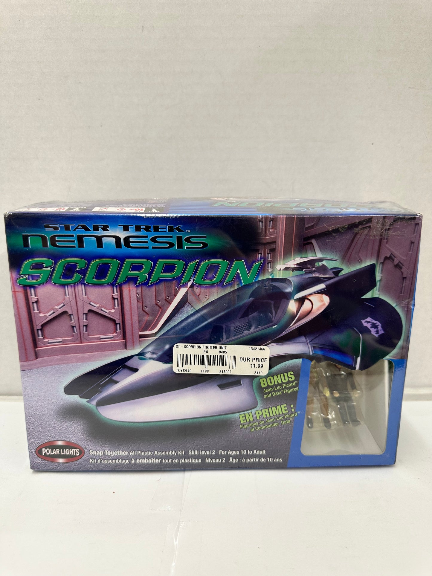 Star Trek Nemesis Scorpion Model Kit 2005 New Sealed #4203 Bonus Picard And Data