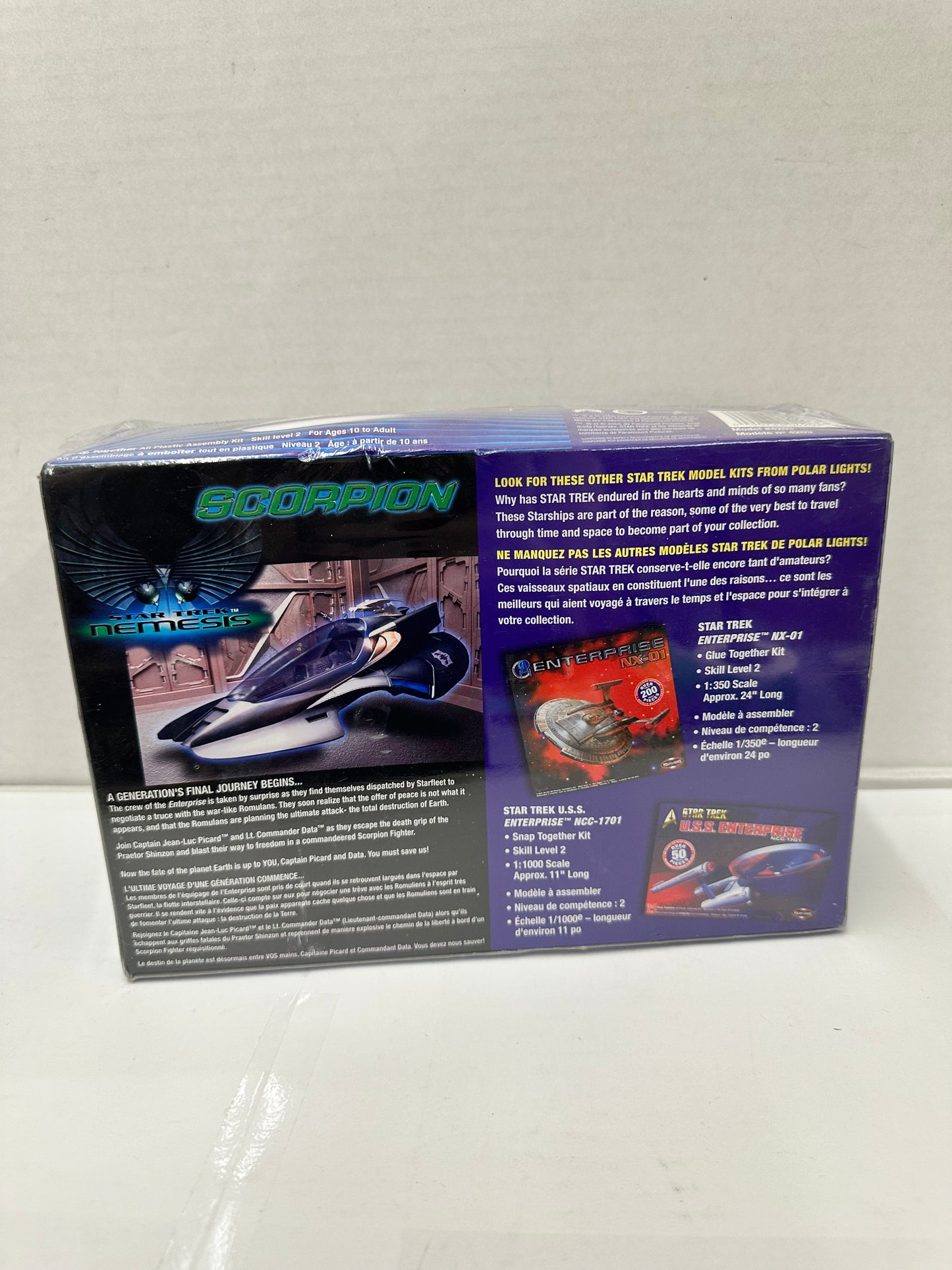 Star Trek Nemesis Scorpion Model Kit 2005 New Sealed #4203 Bonus Picard And Data