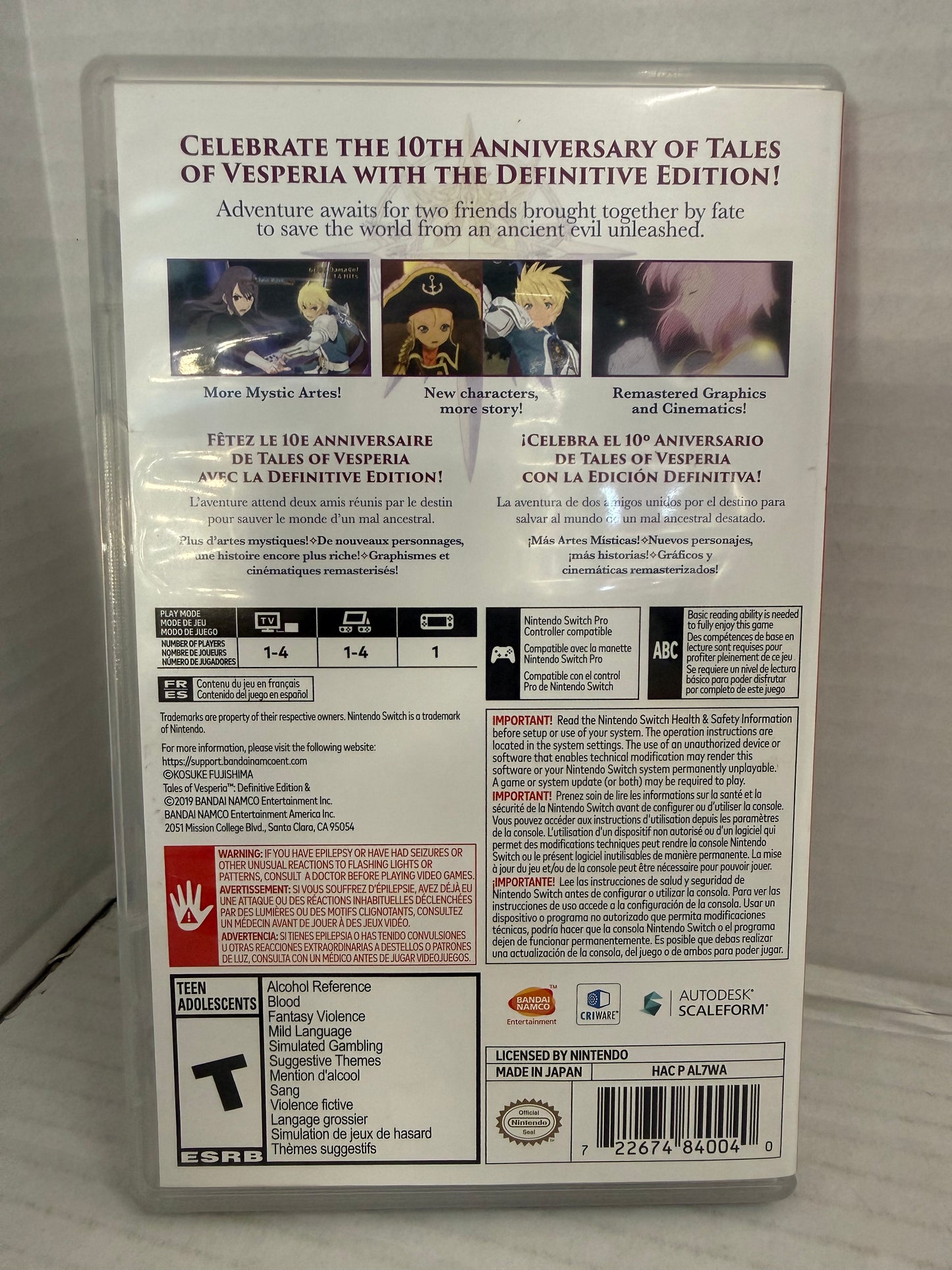 Tales of Vesperia - Definitive Edition - Nintendo Switch